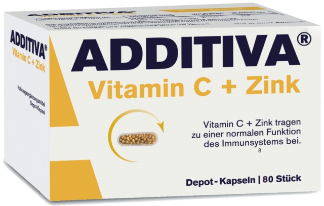 Additiva vitamín C + zinek 80cps.