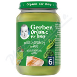 Gerber Brokolice hrek krt maso BIO 190g 6M+