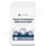 LIVSANE Nesteriln gzov kompresy 7. 5x7. 5cm 100ks