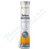 LIVSANE �elezo+Vitamin C �umiv� tablety 20ks